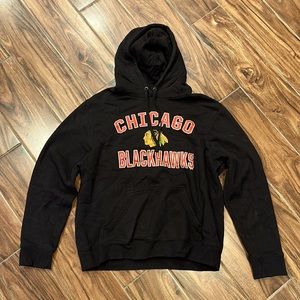 Mens Fanatics Chicago Blackhawks Hoodie! Black, Size Large